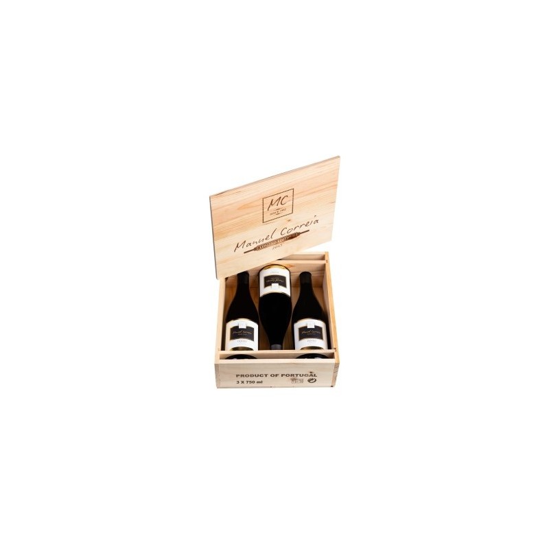 Manuel Correia Limited Edition - 3 Garrafas Embalagem em madeira